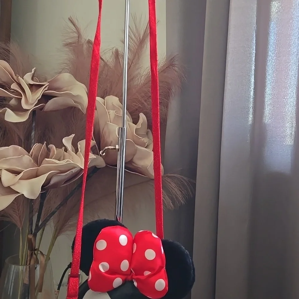 Disney Minnie Mouse Smiling Crossbody Bag - Red and Black